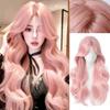 Elegant Pink Synthetic Wigs Fashionable Cosplay Lolita Wigs Long Wavy Curly Wig  Nightclub Bar