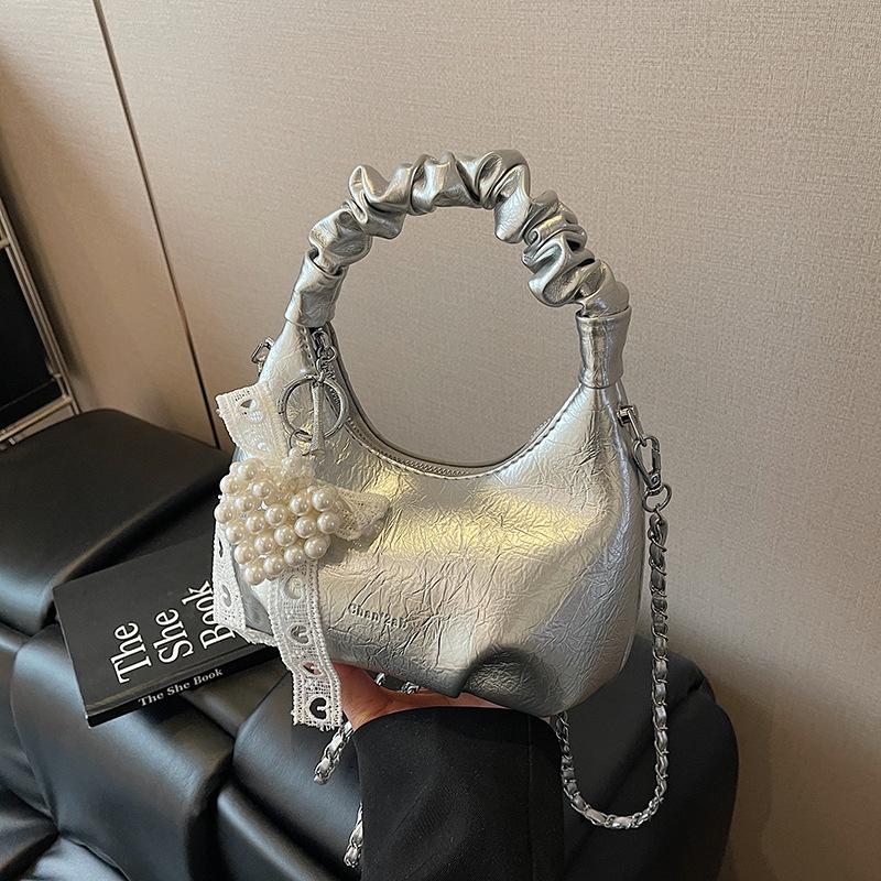 Dumpling bag women's new summer versatile chain messenger bag pleated portable small bag tide