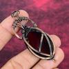 Red Fire Labradorite Gemstone Pendant Copper Wire Wrapped Jewelry Gifts For Her