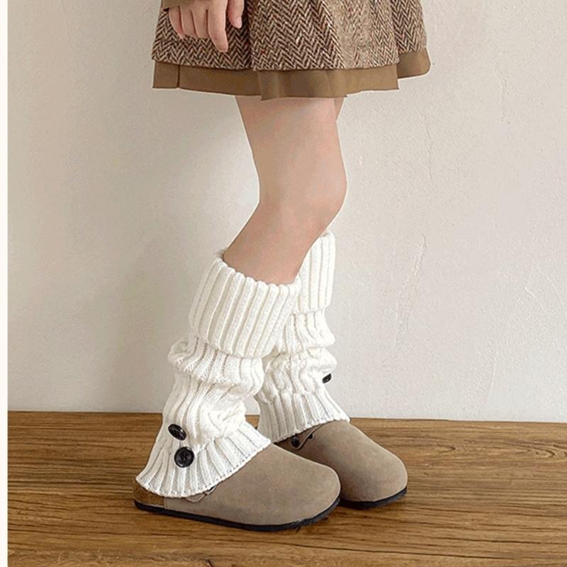 Autumn Winter Socks Leg Warmer Stockings Socks for Girls 2-13 Years Knitted Leg Cover Crochet Long Stockings Socks