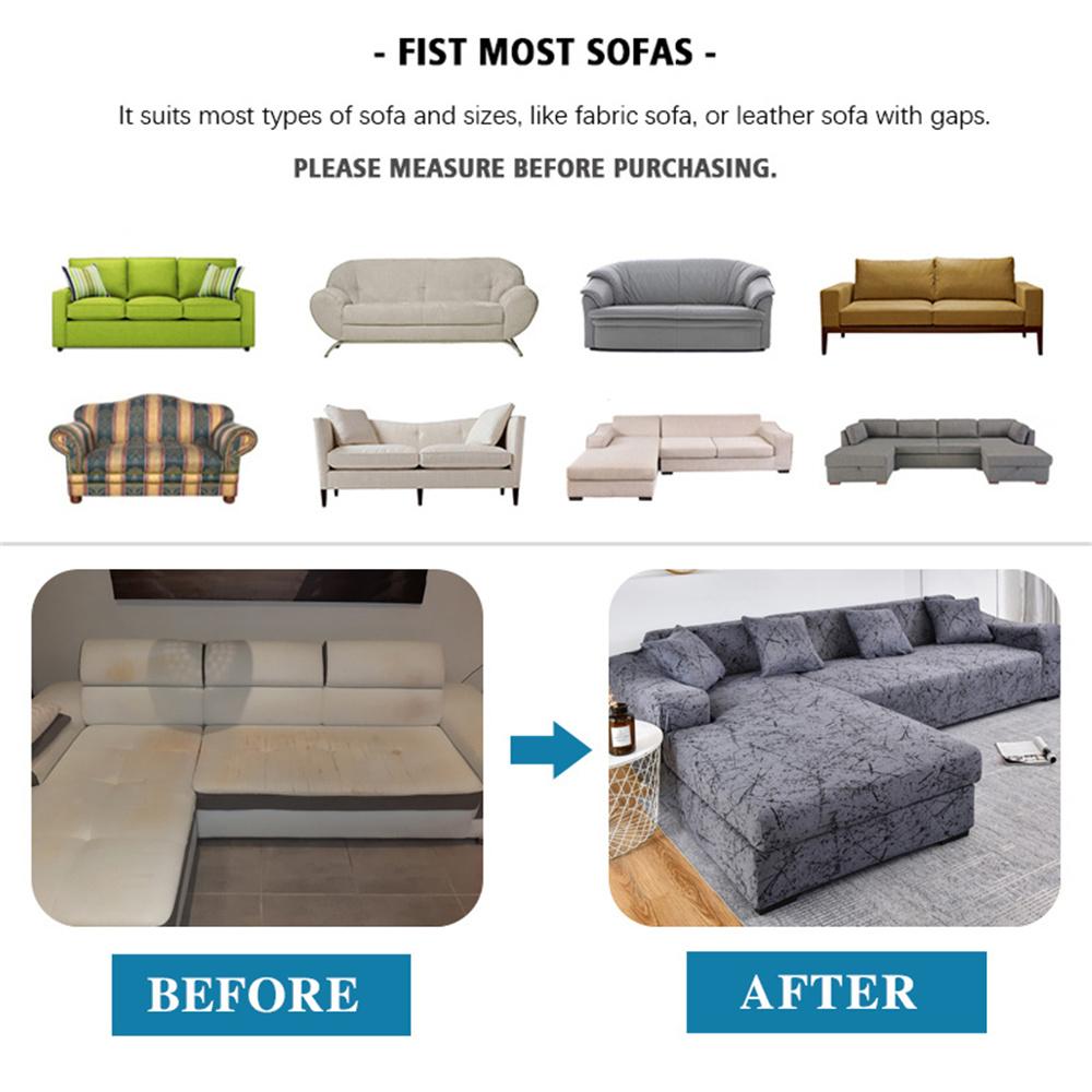 Elastic Sofa Covers for Living Room Sofa Cover Geometric Couch Cover Pets Corner L Shaped Chaise Sofa Slipcover 1/2/3/4-Seat