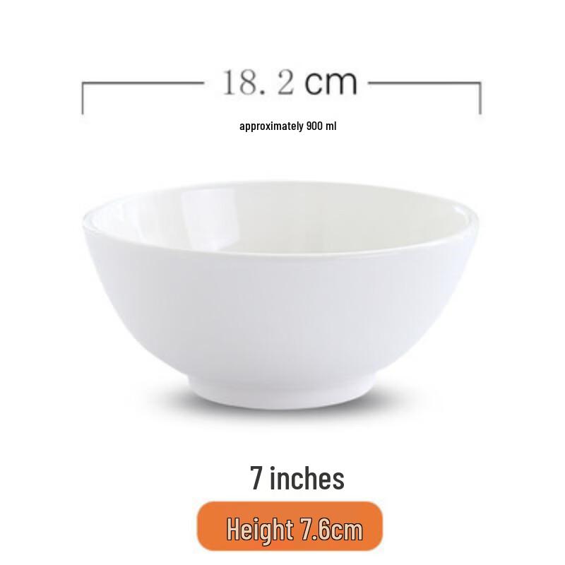 Elegant White Ceramic Dining Bowl