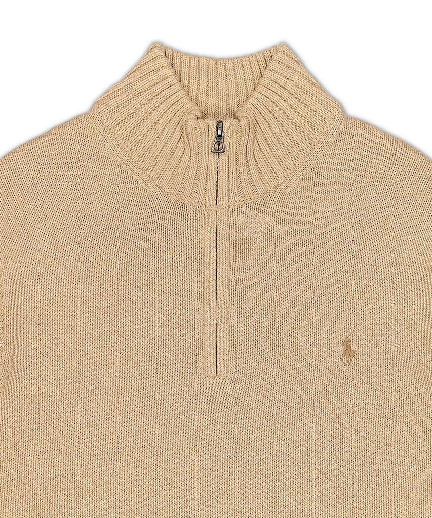 POLO RALPH LAUREN Cotton Quarter Zipper Sweater - Brown