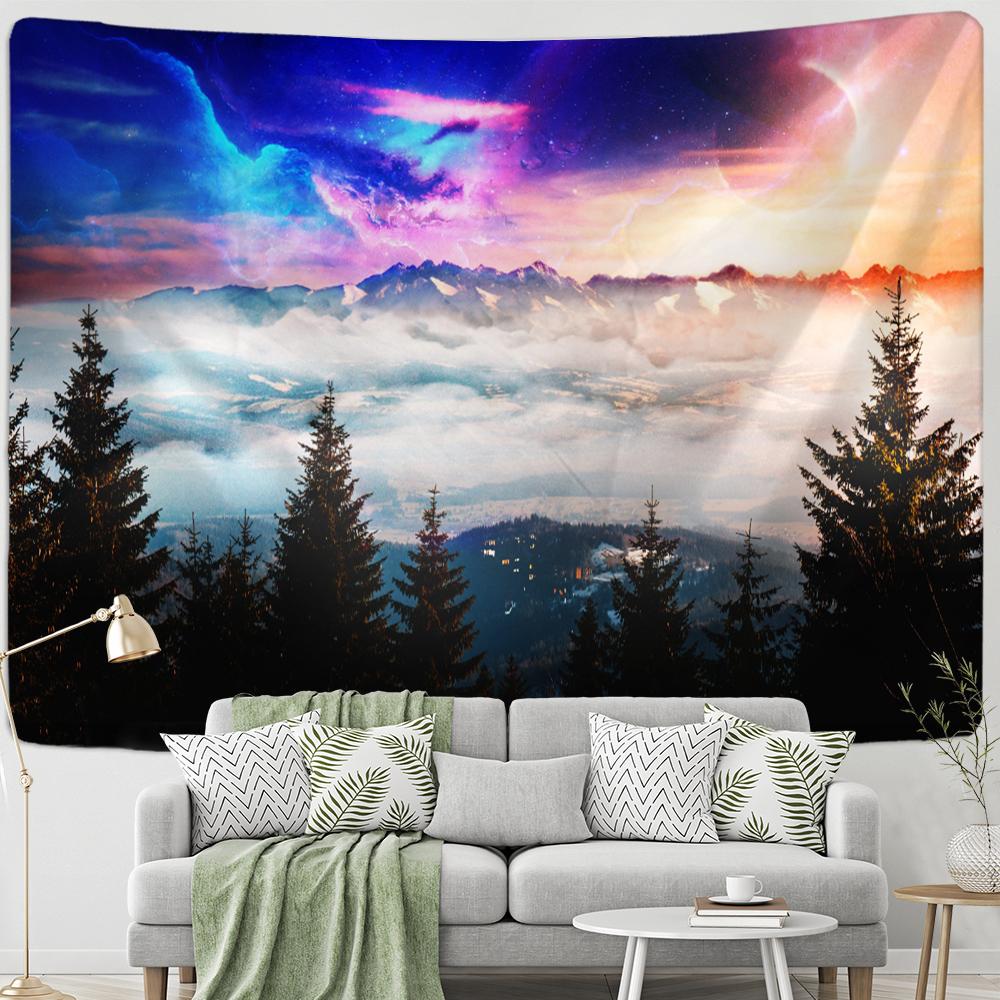 

Зоряний нічний вид Гобелен Настінний Фантазії Всесвіт Мультфільм Каваї Хіпі Домашній декор кімнати гуртожитку 320x182cm