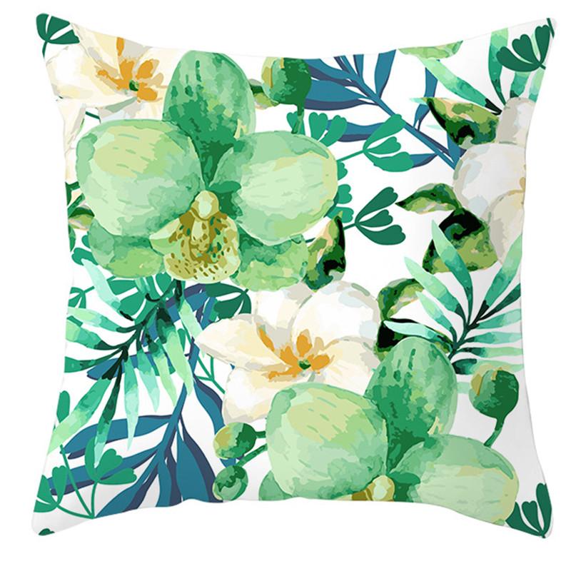 Tropical Plant Printed Pattern Cushion Cover for Home Living Room Sofa Decoration Pillow and Pillowcase