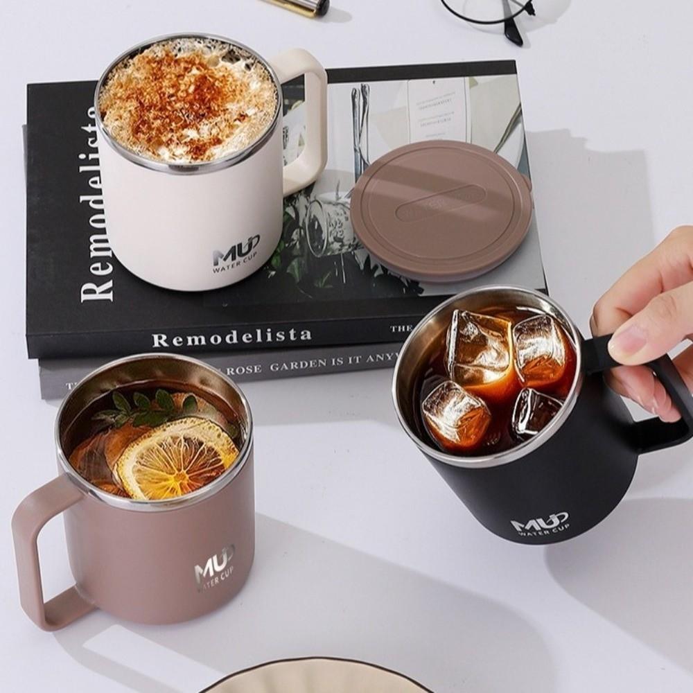Reusable Coffee Mug Large Capacity Milk Tea Cup Fashion Insulated Drinking Cup  Office Drinkware