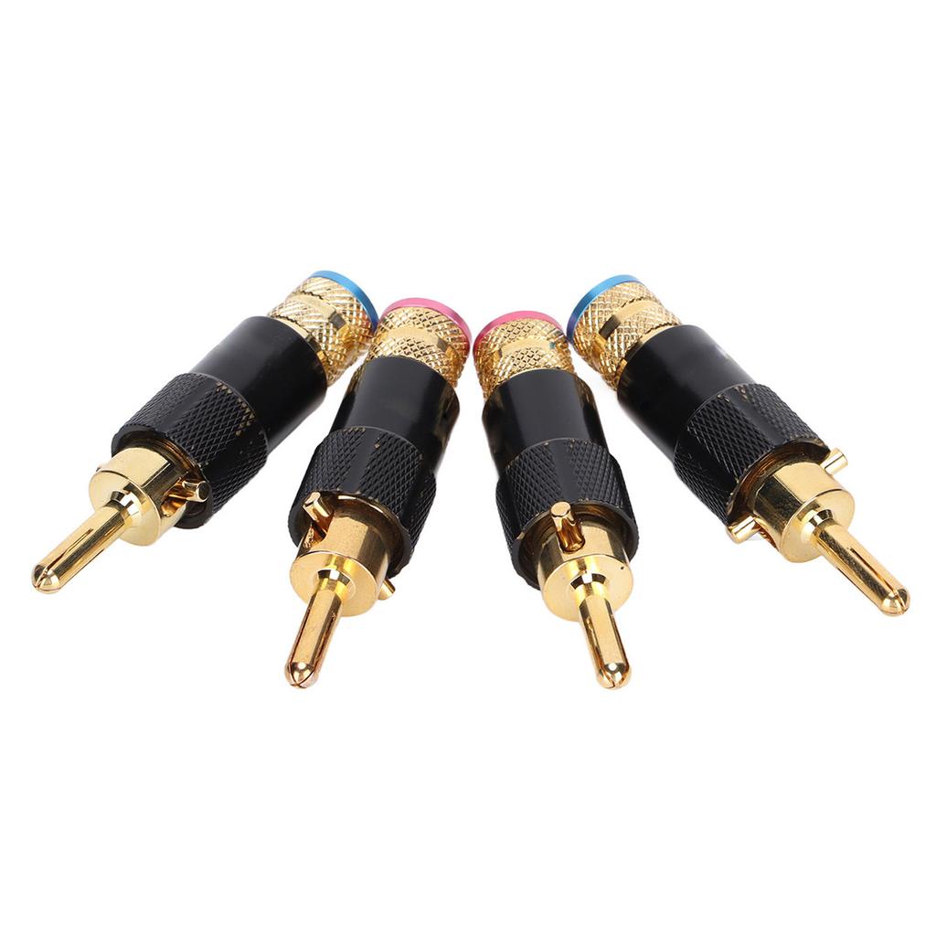 Preffair BA1410 Banana Plugs 24K Gold Plated HIFI Banana Speaker Plug for Audio and Video Receiver and Sound Systems