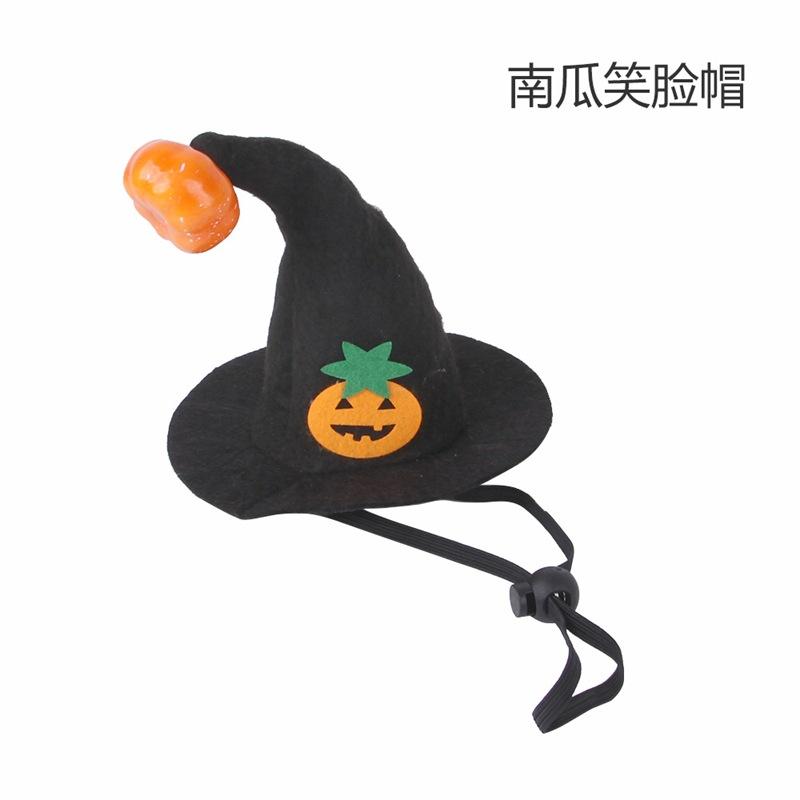 

Cat Halloween Hat with Pumpkin Smiling Face Headband Felt Cover Dog Funny Headwear Funny Pet Decoration Accessories Supplies