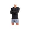 Emporio Armani Round Neck Solid Color Eagle Logo Embroidered Long Sleeve T-Shirt Men Tops Black 111653-4F584-00020