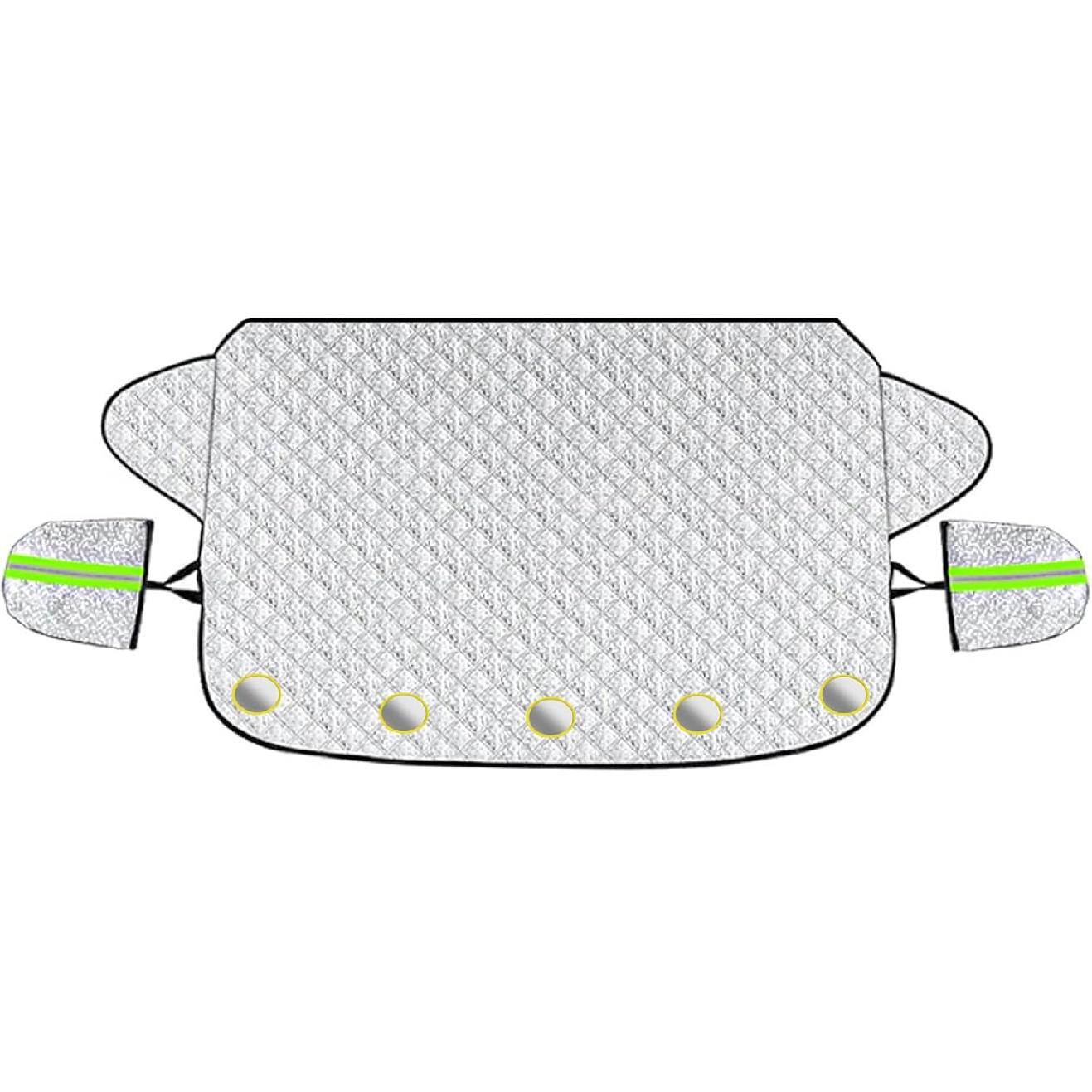 Car Windshield Snow Ice Cover, Magnetic Windshield Cover for Ice and Snow with Side Mirror and 5 Layers Protection, Windshield Sun Shade Foldable or