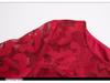 European & American Plus Size Red Lace Swing Dress - Spring/Autumn Fashion 200 Jin