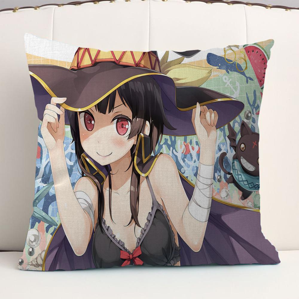 

Konosuba Gods Blessing on This Wonderful World Cushion Cover Decorative Pillow Sofa Home Decor case pillow cases 12x12Inch