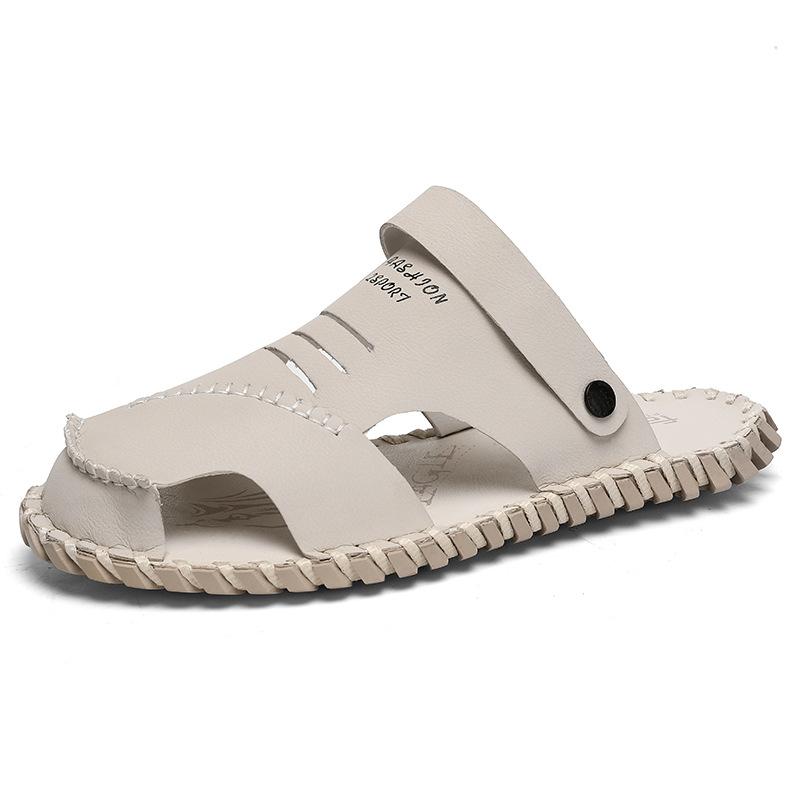 Men's shoes 2025 summer new large size breathable soft sole outdoor beach sandals wading one pedal dual-purpose cool slippers