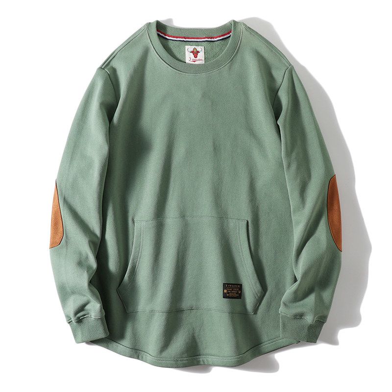 Foreign Trade Export Cotton Hoodie Men's Spring and Autumn American Heavy Thick Patch Top Cut the Tag off Original Single Men's Clothing Outerwear