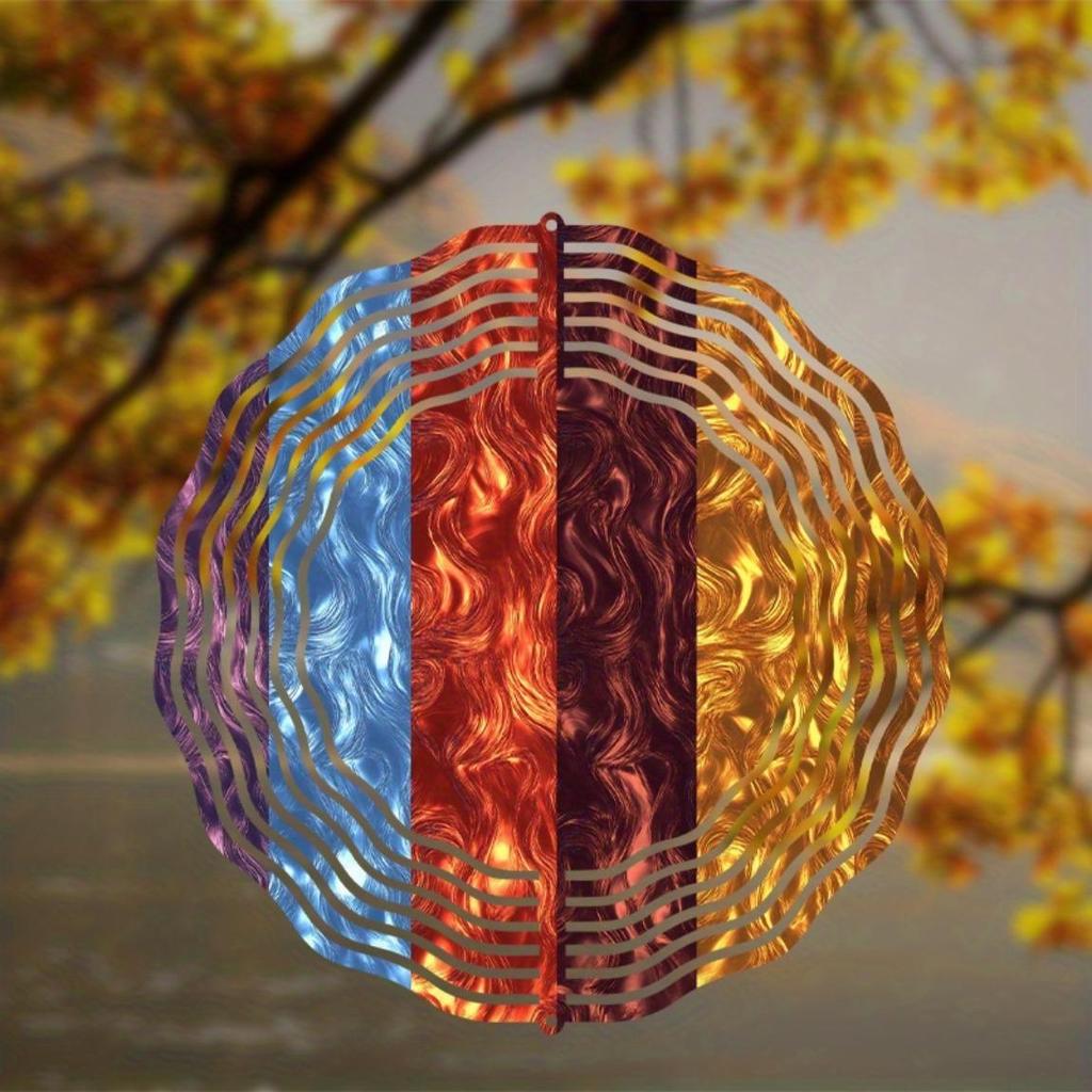Hanging Wind Spinner 10 Inch Outdoor Garden Decor Metal Wind Chime with 360 Rotating Hook Elegant Lawn Balcony