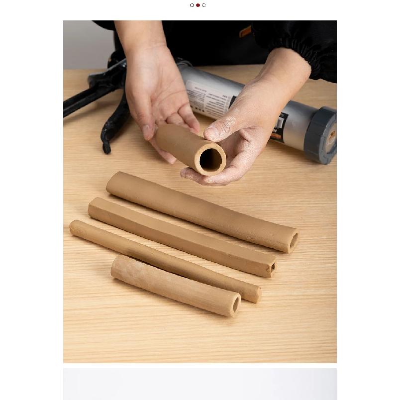 Grande Pistola Estrusore Manuale per Argilla con Ugelli Intercambiabili - Strumento Professionale per Ceramica per Scultura Precisa dell'Argilla
