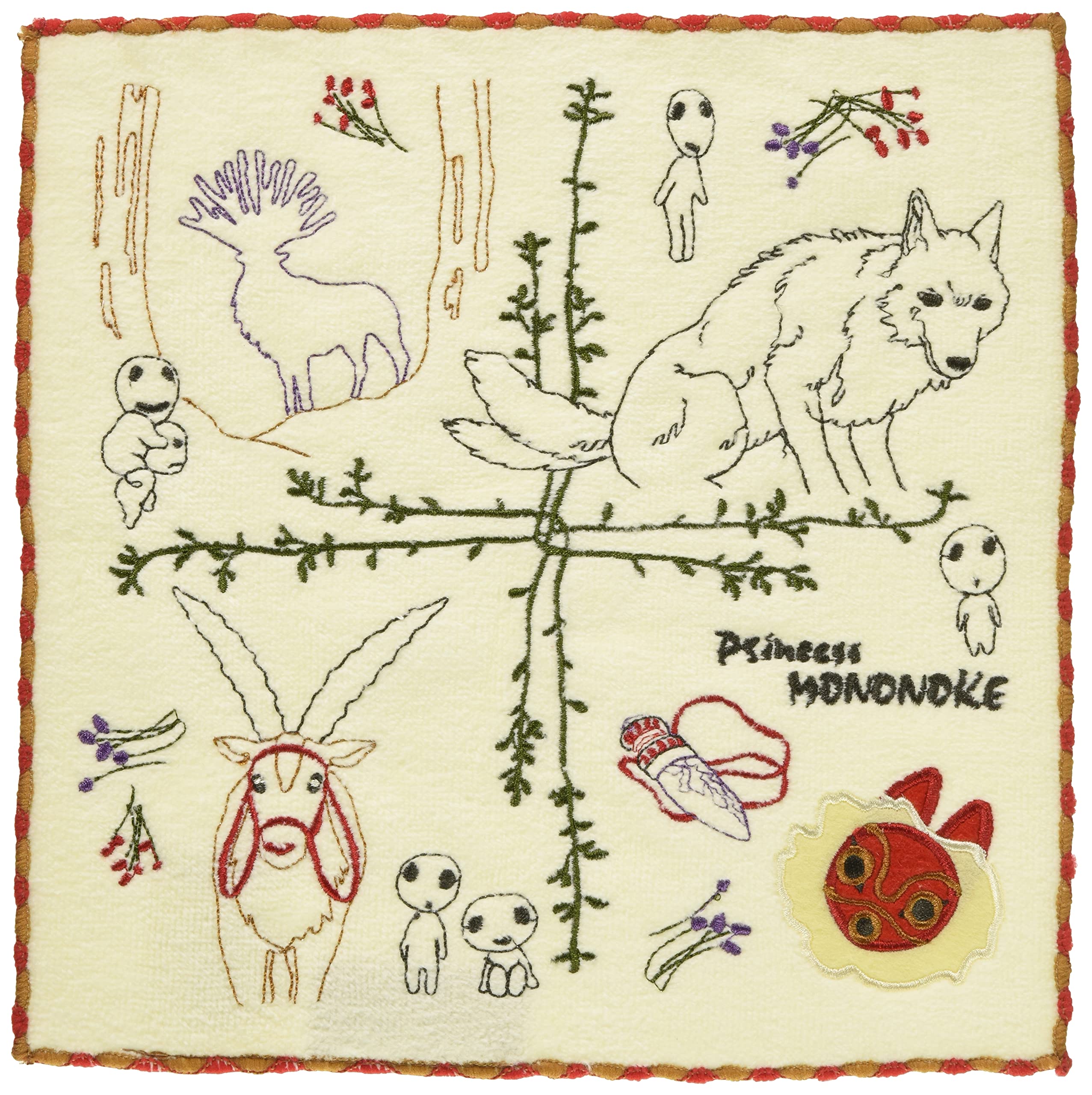 

Marushin Hand Studio Ghibli Princess Forest of the Forest 1005036800 Towel, Mononoke, 25x25cm, God, 100% Cotton,