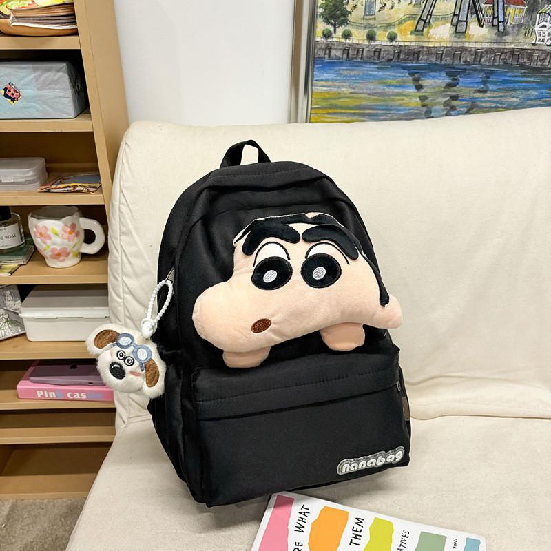 Crayon Shinchan Kuromi Cartoon Backpack With Cushioned Straps For Girls Travel And School Use