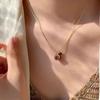 Pomegranate Red Ankara Necklace: Elegant Pendant Clavicle Chain