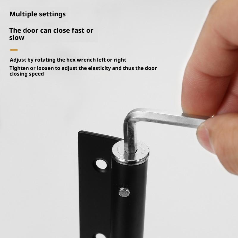 1Pc Lightweight Stainless Steel Automatic Door Closer Device Is Quiet And Suitable For Residential Use With Screw Accessories