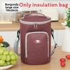 Insulated Student Lunch Bag With Solid Color And Compact Handle For Multiscenario Use