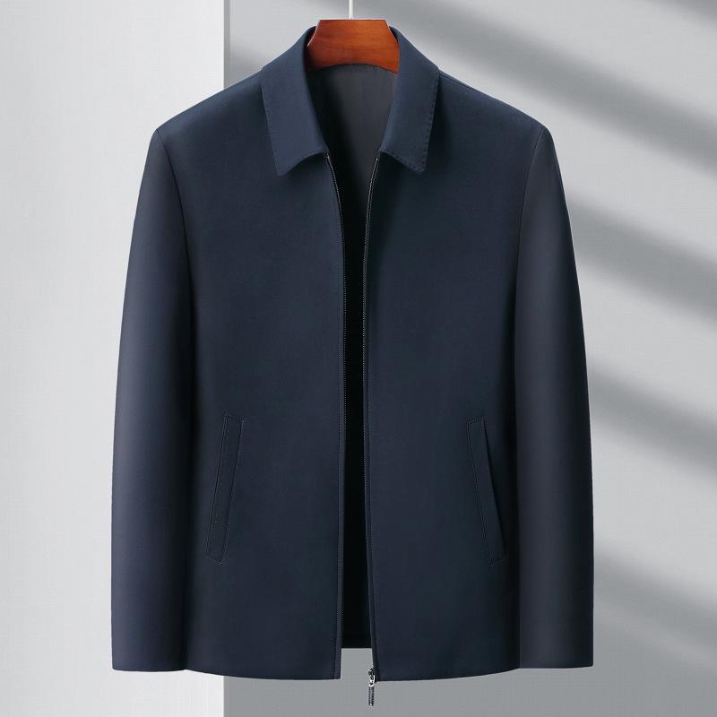 Frühling und Herbst neue Herren Reversjacken für mittelalte und ältere Menschen, Businessjacken, Kleidung für Väter, einfache Herrenjacken, Freizeitjacken