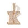 THE BLING KING Big Bold Single Letter Pendant Initial Letter A-Z Micro Paved Out 5A Cubic Zirconia Charm Necklace Hiphop Jewelry