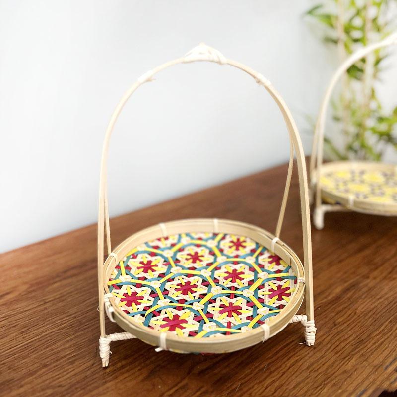 Handgeflochtener Bambus-Siebkorb für Dim Sum und Desserts - Ideal für die Präsentation von Gebäck und chinesische Verlobungstafeln