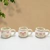 Delicate Ceramic Coffee Mug With Bows Portable Elegant Office Drinkware Dishwasher Safe Tableware Kitchen Tool