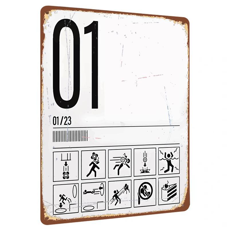 

Creative Number Metal Tin Sign Wall Art Modern Minimalist Home Office Study Room Decorative Hanging Ornament 20x30cm（7.8x11.8inch）