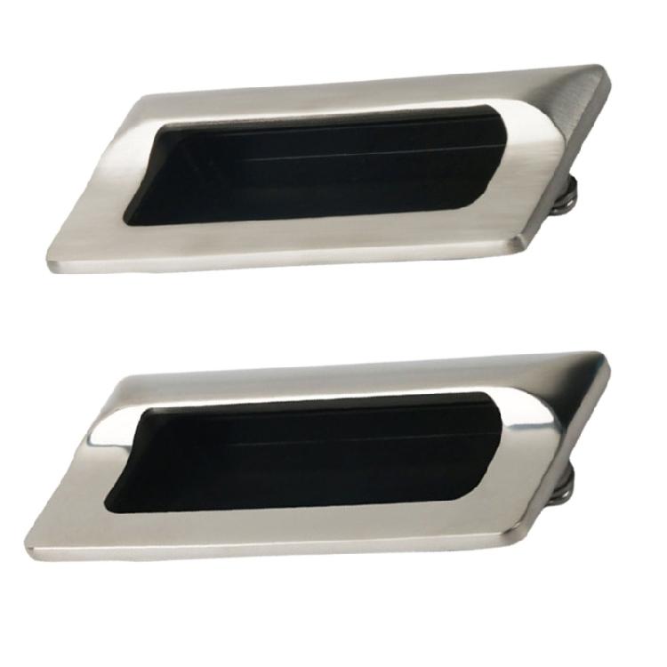 Metal Recessed Drawer Handles set Refined Steel Flush Mount Handles Recessed Handles Upgrades for Dressers & Cabinets