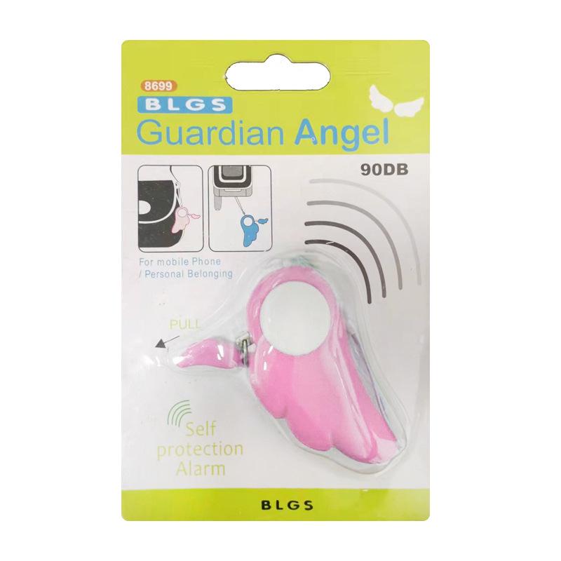 

Angel Wings Portable Personal Alarm: Women s Self-Defense Bag Pendant and Student Safety Device розовый