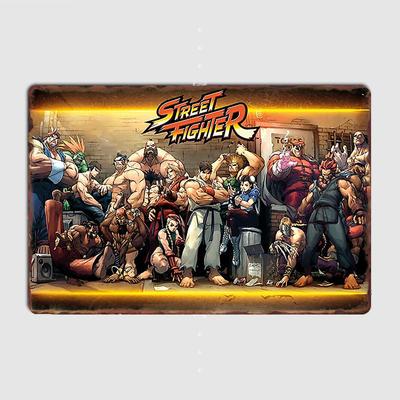 Legenda Street Fighter Retro Plakaty Metalowy Znak Blaszany Wystrój Ściany Klub Garaż Pokój Kuchnia Wystrój Niestandardowy Blaszany Wystrój Domu