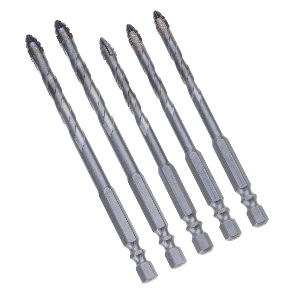 4/5Pcs Eccentric Twist Drill Bit High Hardness Skewed Head Carbide Drill Bits for Concrete/Glass/Brick/Plastic/Wood