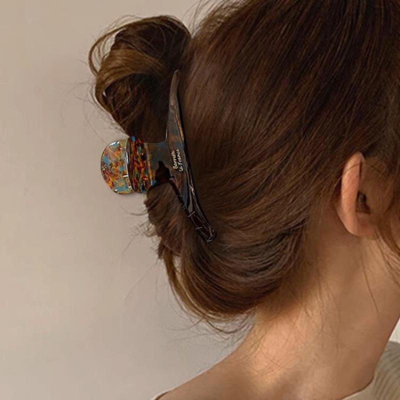 Acetate Leopard Hair Claw Clip Women's Large Chic Hair Clip Fresh and Sweet Back Bun Styling Claw Hairpins Barrettes Accessories
