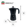 Kawiarka Espresso Kafeterka Ciśnieniowa KINGHOFF 600ml 12 Filiżanek KH-1885