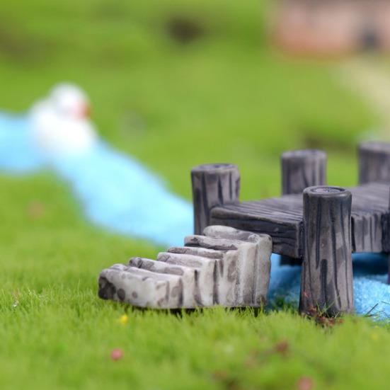 2Pcs Miniature Resin DIY Step Stairs Model House Doll Fairy Garden Accessories