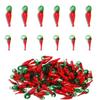 10-20ks Červené chilli skleněné korálky přívěsky Paprika skleněné přívěsky Pro výrobu šperků DIY Náhrdelník Náušnice Klíčenka Příslušenství