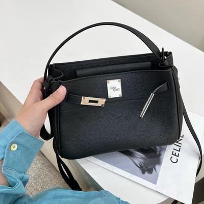 First-layer Matte Leather Shoulder Bag New Autumn High-quality Genuine Leather Suede Open Crossbody Bag