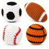 Handmade Crochet Mini Sports Ball Eco-Friendly Material Soft Baby Play Toy for Home Decor Infant Photo Props Gift