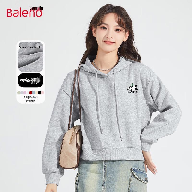 

Baleno Women s Loose Fit Cropped Hoodie S