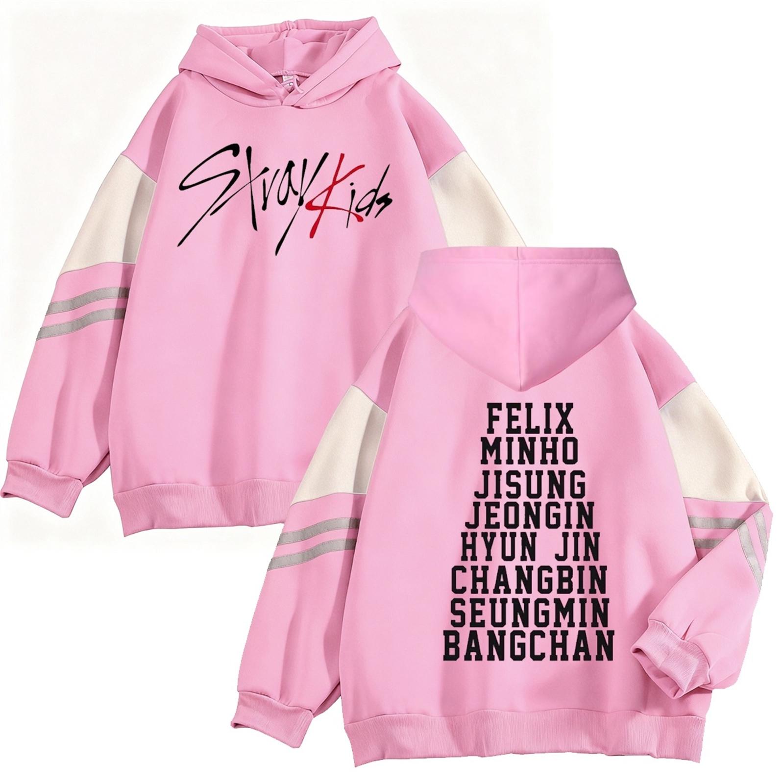 

Женская повседневная модная толстовка с капюшоном и длинным рукавом с принтом XXL розовый