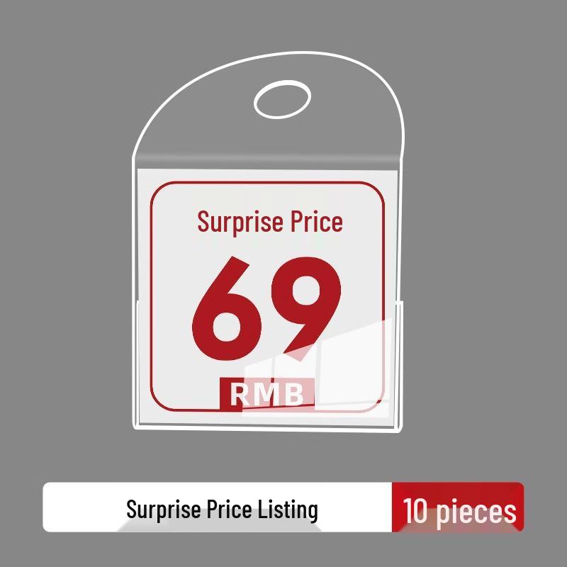 Promotional Clothing Store Hang Tag: Price, Discount, Recommended Label for Shelf Display