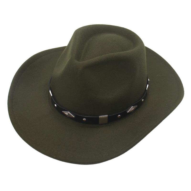 Love Top Western Cowboy Top Hat Jazz Dance Tibetan Tibetan Tibetan Hat Bent Edge Felt Hat