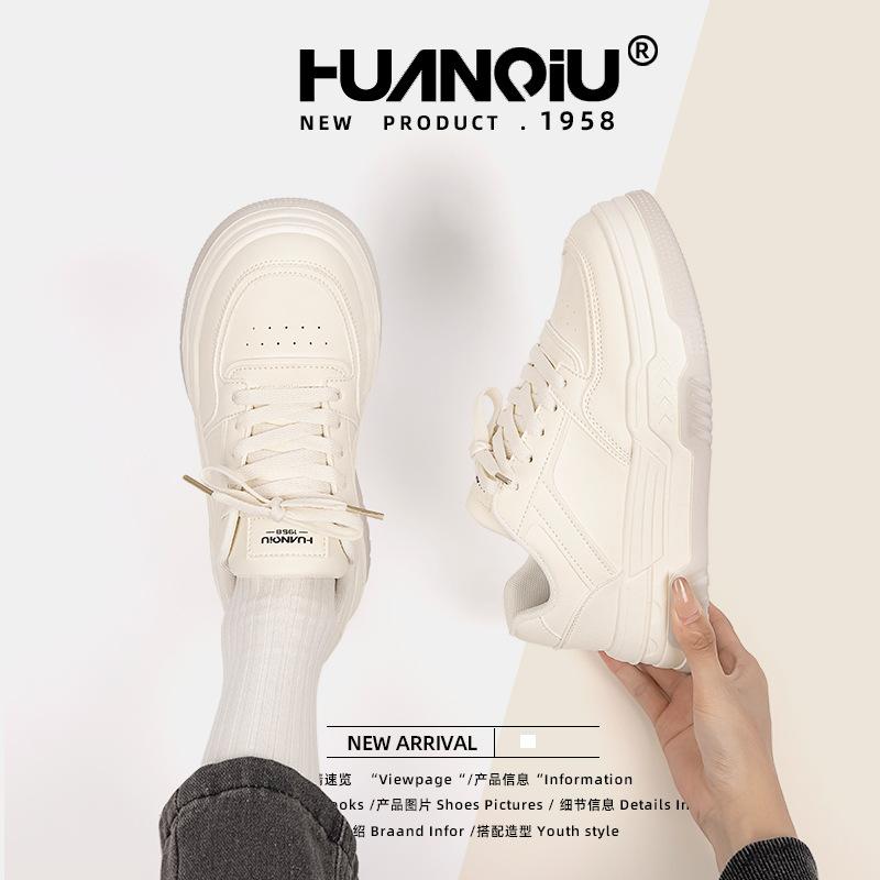 Global trend platform white shoes women's 2025 spring versatile height-increasing breathable casual board shoes ZHQ5361-1