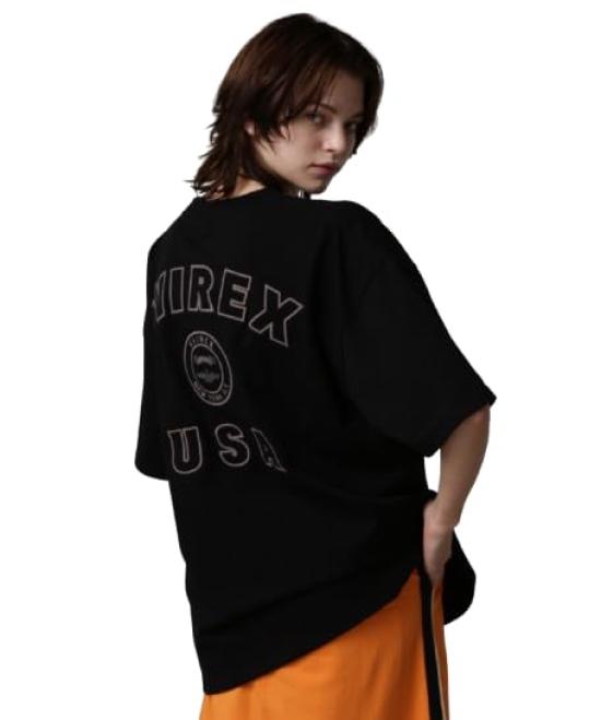 

Avirex Varsity Logo F T-Shirt, Women s, 010, Black, 783-5935602