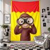 Wall TapestryCurious George Art Hanging Cloth Decorative Background Cover for Room Decoration
