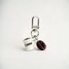 Simulation Coffee Cup Keychain Miniature Resin Mini Coffee Cup Bag Pendant Portable Cartoon Coffee Beans Keychain