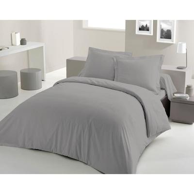 LOVELY HOME DUVET COVER SET - 240x260 Cm - 100% COTTON - LIGHT GREY