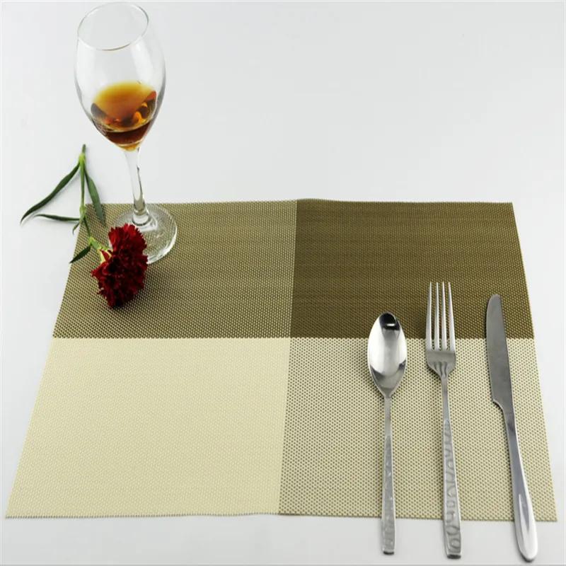 1Pc 30x45cm Heat Insulation PVC Placemats Durable Dining Table Pads Hotel Banquet Restaurant Kitchen Decor
